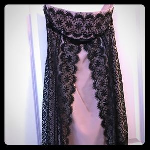 Trina Turk lace and silk strapless dress